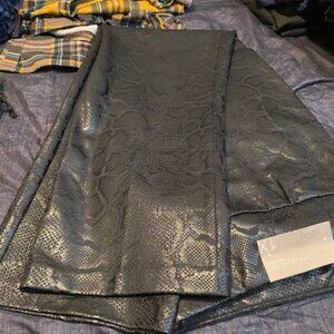 Soft Surroundings Black Snake Skin Pants